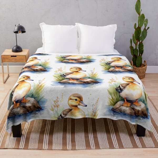 Item preview, A sweet, charming brown duck sits on the shore. designed and sold by LiskoDesign.