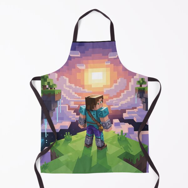 Item preview, Voxel Floating Islands World | Pixel Quest Art Sky Adventure Waterfall | Epic Sunset Landscape Design designed and sold by pixelpopplanet.