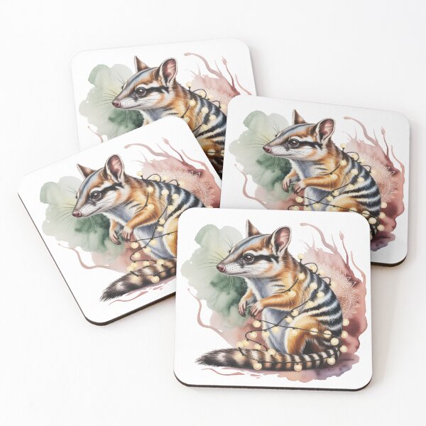 Item preview, Numbat Wrapped in Christmas Lights | Australian Native Animal designed and sold by Wennebabs.