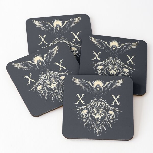 Item preview, Viking Myth Symbol – Wolf Raven and Skulls Design designed and sold by Place-Heritages.
