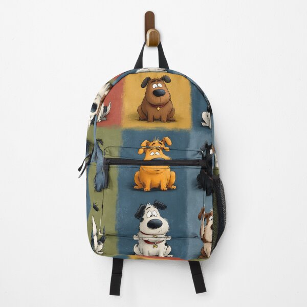 Item preview, Dogs Funny Dog Lover Cartoon Animals Retro Checkered Pattern designed and sold by SecretDicer.