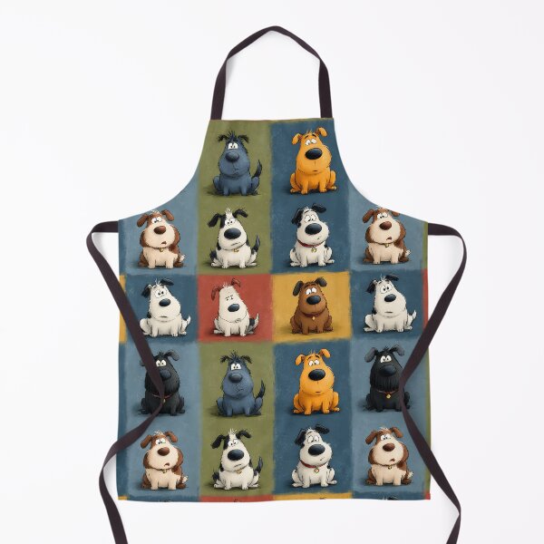 Item preview, Dogs Funny Dog Lover Cartoon Animals Retro Checkered Pattern designed and sold by SecretDicer.