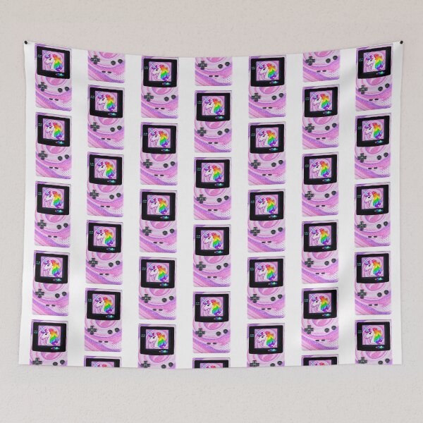 Item preview, Classic PINK GLITTER UNICORN RETRO Handheld Gaming Console designed and sold by WHITE FLAME PRINTS.