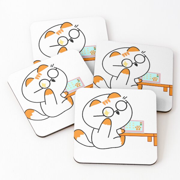 Item preview, Studious Cat with Glasses at Laptop – Kawaii Work Mode designed and sold by AmaiDream.