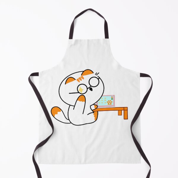 Item preview, Studious Cat with Glasses at Laptop – Kawaii Work Mode designed and sold by AmaiDream.