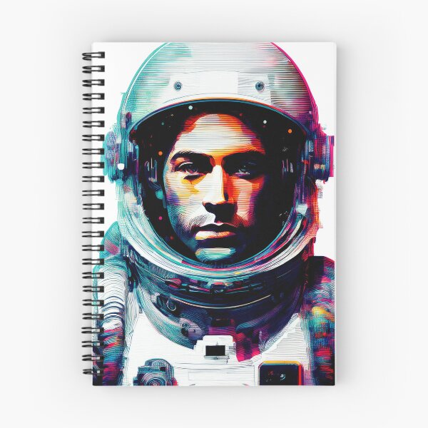 Item preview, Astronaut Man Cyberpunk Glitch Art designed and sold by CharlottePlaceArt.