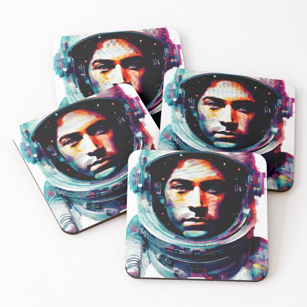 Item preview, Astronaut Man Cyberpunk Glitch Art designed and sold by CharlottePlaceArt.