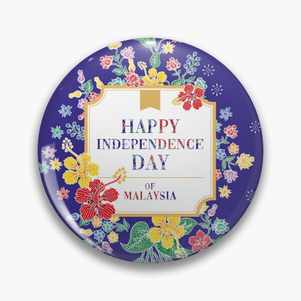 Item preview, Malaysia Independence Day Greeting With Batik Hibiscus designed and sold by YoungLWorkshop.
