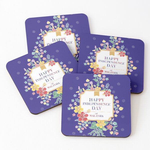 Item preview, Malaysia Independence Day Greeting With Batik Hibiscus designed and sold by YoungLWorkshop.