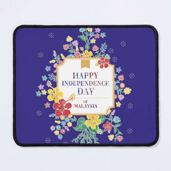 Item preview, Malaysia Independence Day Greeting With Batik Hibiscus designed and sold by YoungLWorkshop.