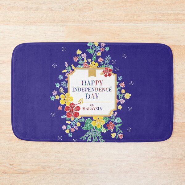 Item preview, Malaysia Independence Day Greeting With Batik Hibiscus designed and sold by YoungLWorkshop.
