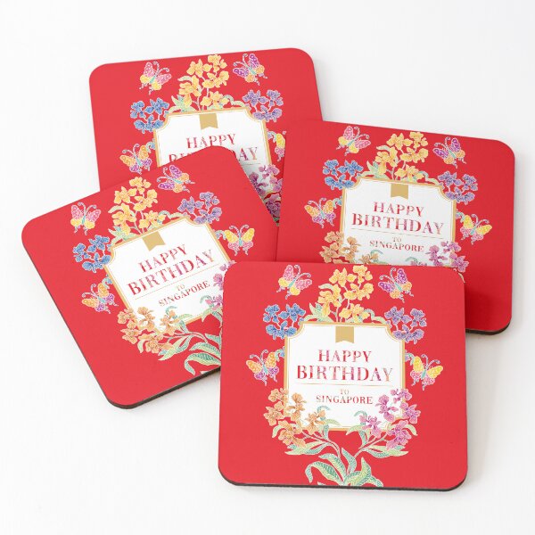 Item preview, Singapore Birthday Greeting With Batik Orchid designed and sold by YoungLWorkshop.