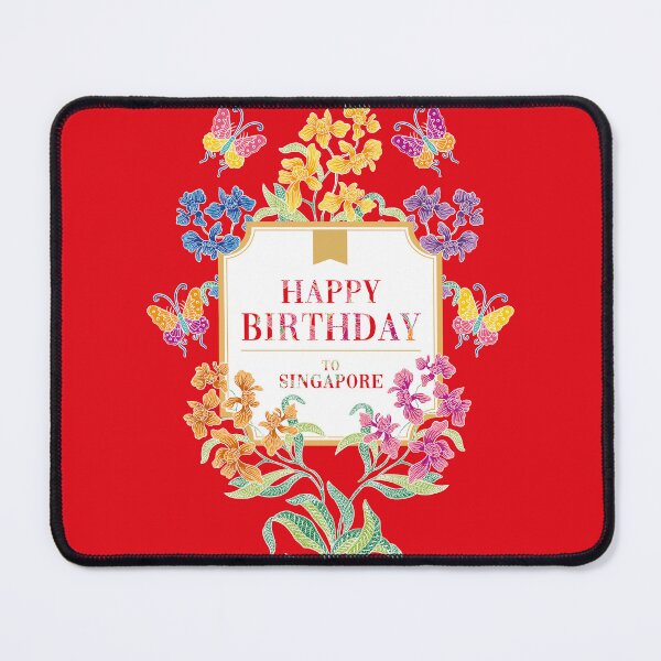 Item preview, Singapore Birthday Greeting With Batik Orchid designed and sold by YoungLWorkshop.