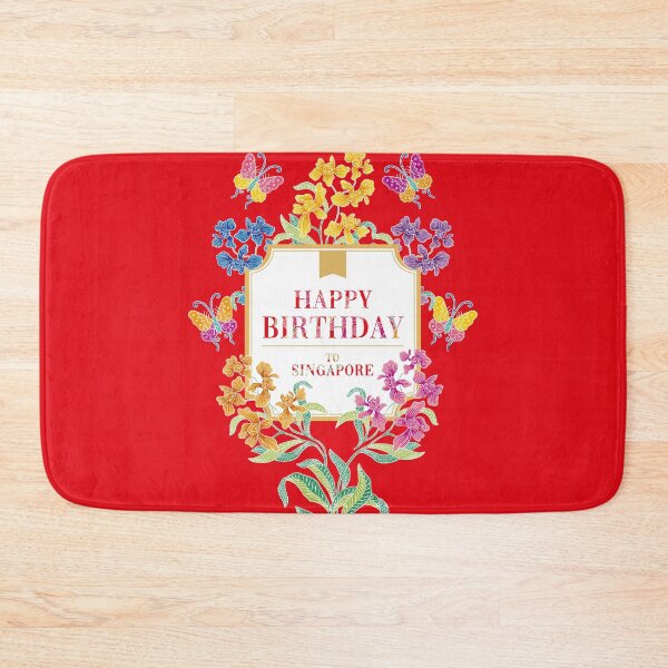Item preview, Singapore Birthday Greeting With Batik Orchid designed and sold by YoungLWorkshop.