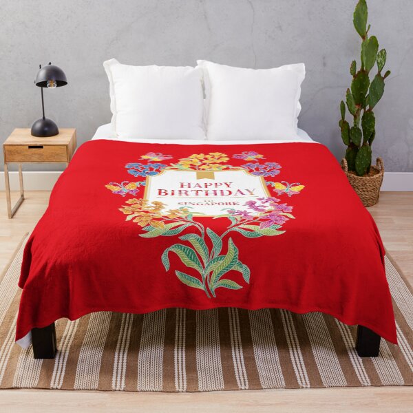 Item preview, Singapore Birthday Greeting With Batik Orchid designed and sold by YoungLWorkshop.