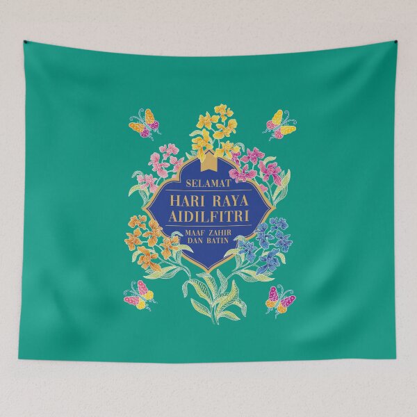 Item preview, Eid Al-Fitr Greeting with Batik Orchid designed and sold by YoungLWorkshop.