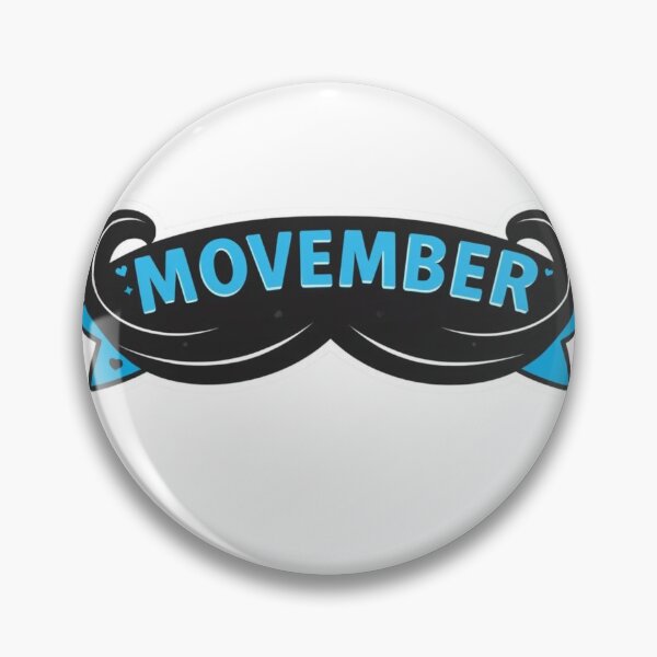 Item preview, Movember Mustache Sticker – Men’s Health Awareness Design | Blue Ribbon Movember Art designed and sold by ZACKLAB.