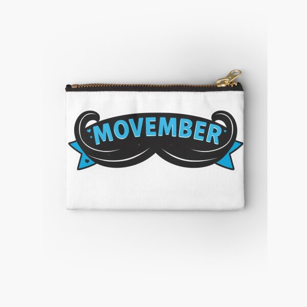 Item preview, Movember Mustache Sticker – Men’s Health Awareness Design | Blue Ribbon Movember Art designed and sold by ZACKLAB.