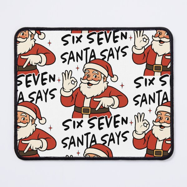 Item preview, Santa Secret Hand Signal six seven meme designed and sold by Vibes To VIsual.