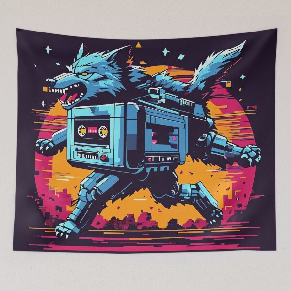 Item preview, Cassette Wolf Remix designed and sold by ONYX Pixee.