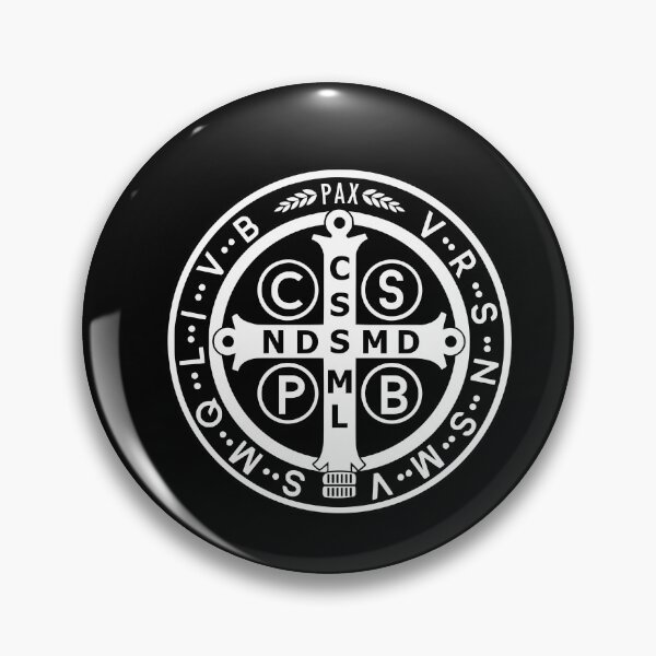 Item preview, Saint Benedict Medal Black and White designed and sold by MariaQHernandez.
