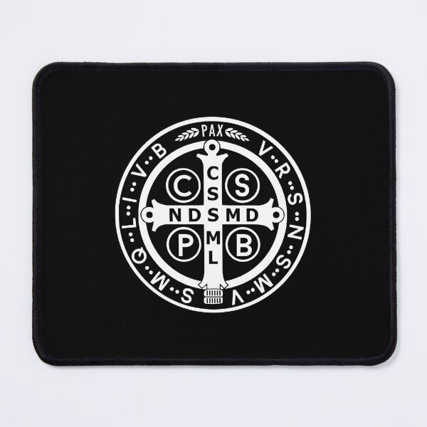 Item preview, Saint Benedict Medal Black and White designed and sold by MariaQHernandez.