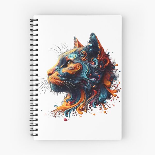 Item preview, colorful splash art cat designed and sold by BeAr-tist.