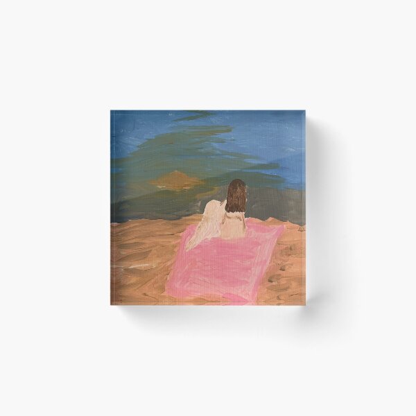 Item preview, Girl and Dog on the Beach – painted picture designed and sold by Unique-moments.