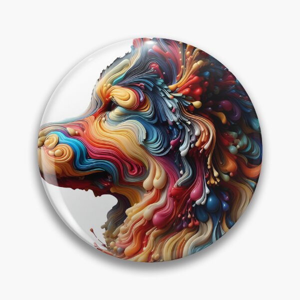 Item preview, dog colorful splash art designed and sold by BeAr-tist.