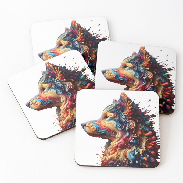 Item preview, dog colorful splash art designed and sold by BeAr-tist.