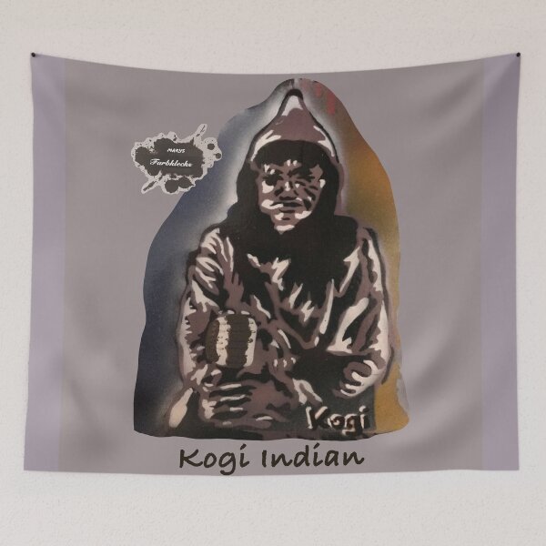 Item preview, Portrait of a Kogi Indian from Colombia designed and sold by marysfarbklecks.