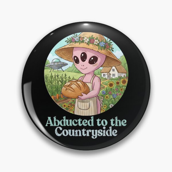 Item preview, Abducted to the Countryside – Cute Alien Cottagecore designed and sold by SidTastic .