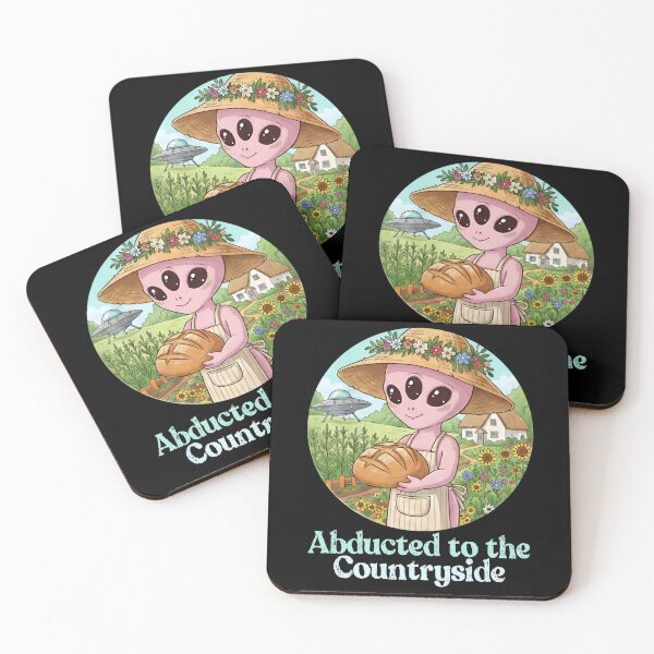 Item preview, Abducted to the Countryside – Cute Alien Cottagecore designed and sold by SidTastic .