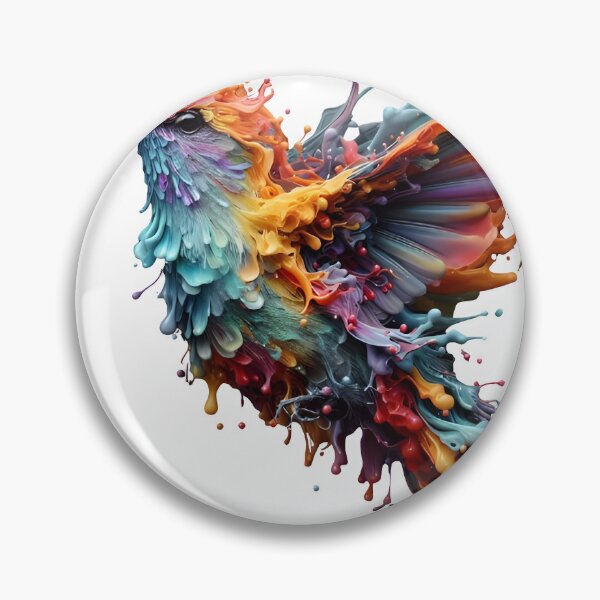 Item preview, hummingbird colorful splash art designed and sold by BeAr-tist.