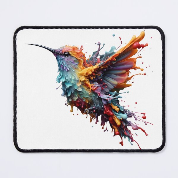 Item preview, hummingbird colorful splash art designed and sold by BeAr-tist.