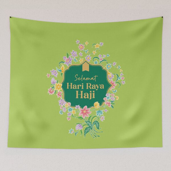 Item preview, Hari Raya Haji Greeting with Nyonya Batik Jasmine designed and sold by YoungLWorkshop.