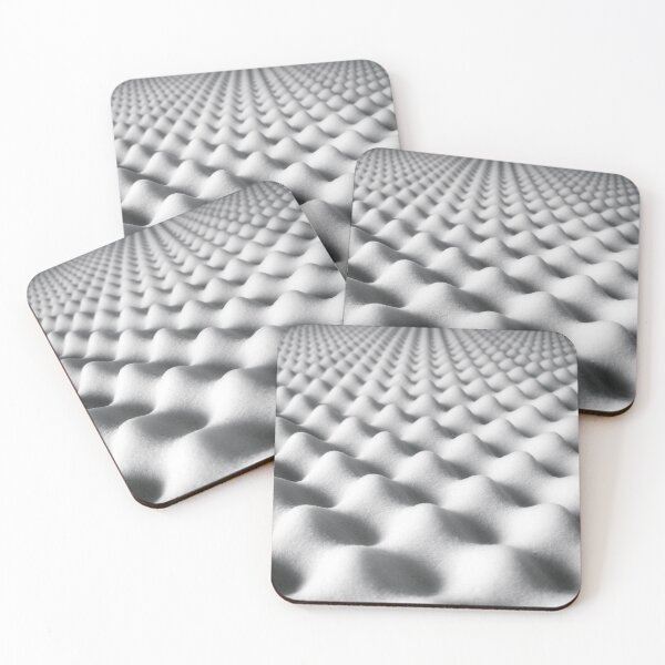 Item preview, White Egg Crate Mattress Foam Texture - Abstract Wavy Sleep Pattern Art designed and sold by SergioMiklos.
