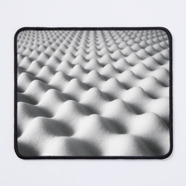 Item preview, White Egg Crate Mattress Foam Texture - Abstract Wavy Sleep Pattern Art designed and sold by SergioMiklos.