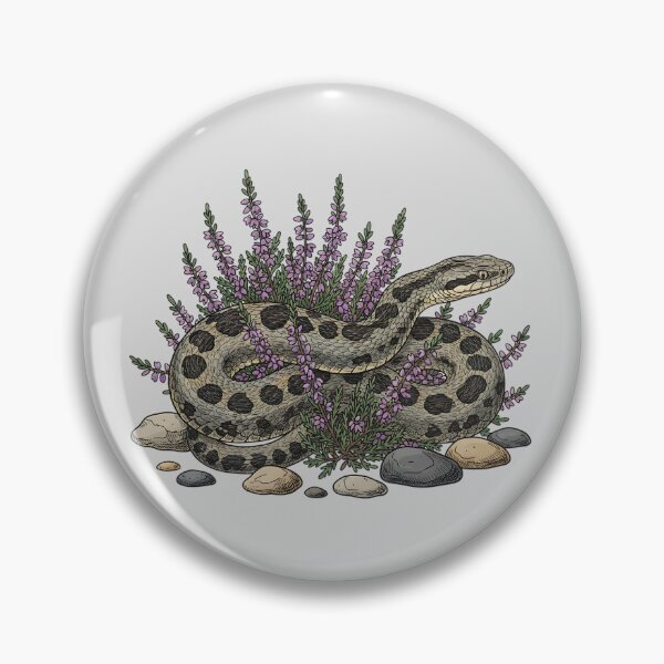 Item preview, Adder in Heather Vintage Snake Artwork designed and sold by BirdsnStuff.
