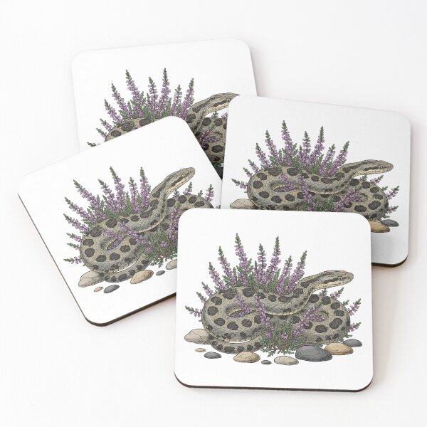 Item preview, Adder in Heather Vintage Snake Artwork designed and sold by BirdsnStuff.