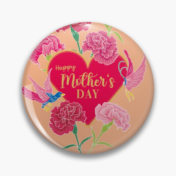 Item preview, Mother's Day Greeting With Batik Carnation Pattern designed and sold by YoungLWorkshop.
