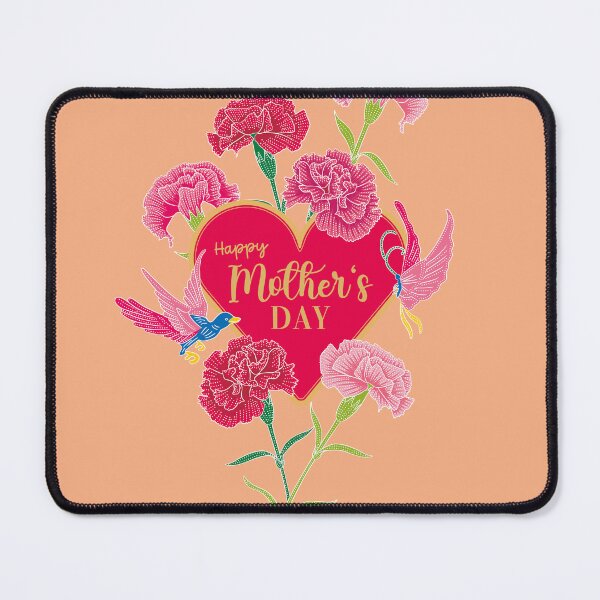 Item preview, Mother's Day Greeting With Batik Carnation Pattern designed and sold by YoungLWorkshop.
