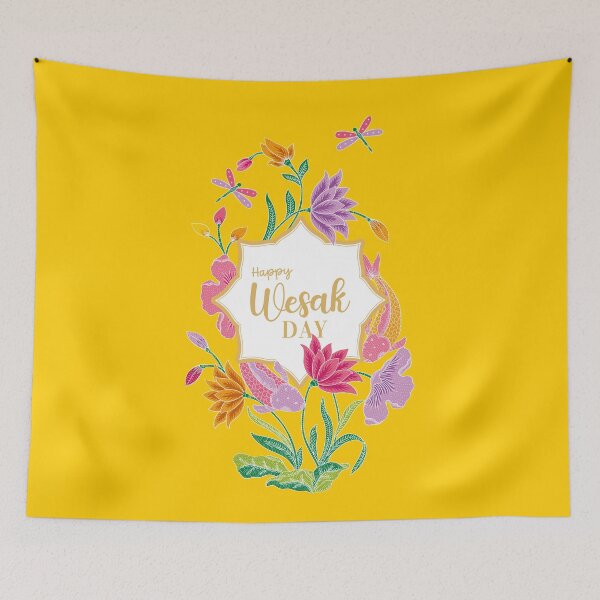 Item preview, Wesak Day Greeting With Batik Lotus designed and sold by YoungLWorkshop.