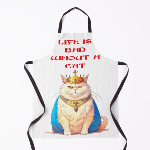 Item preview, Sassy Royal Cat "Life Is Bad Without A Cat" Design designed and sold by LanaGustavsson.