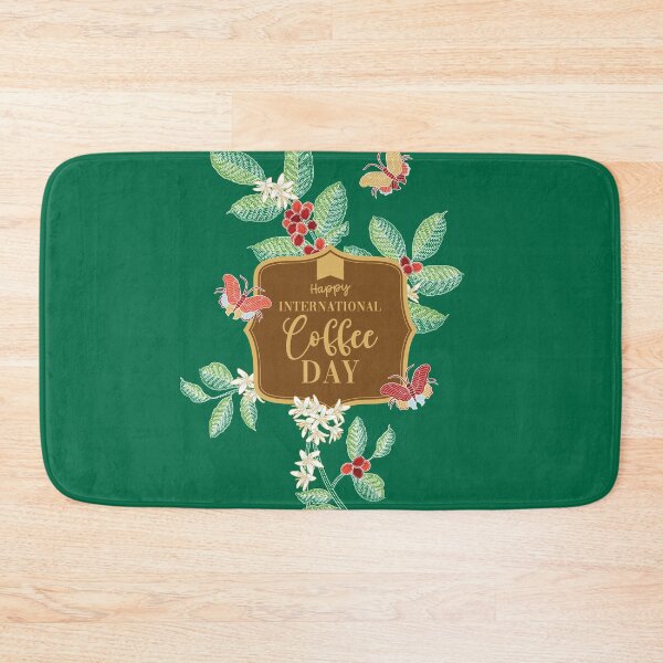 Item preview, World Coffee Day Greeting with Batik Pattern designed and sold by YoungLWorkshop.