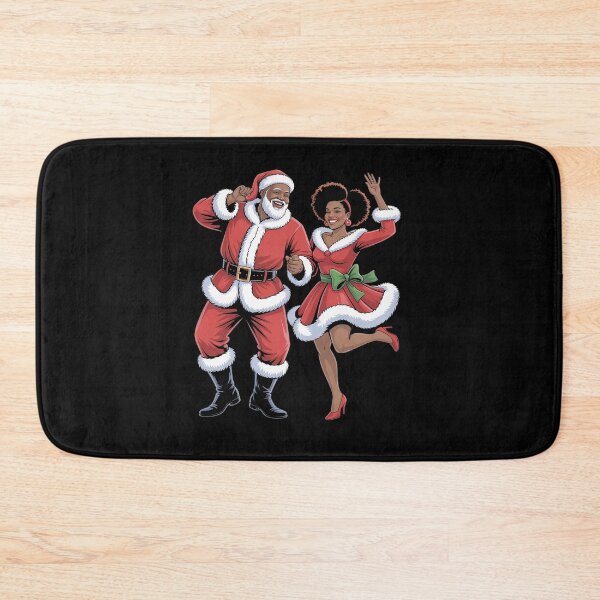Item preview, African Santa Mrs Claus Dancing African American Christmas designed and sold by RayArmstrong.