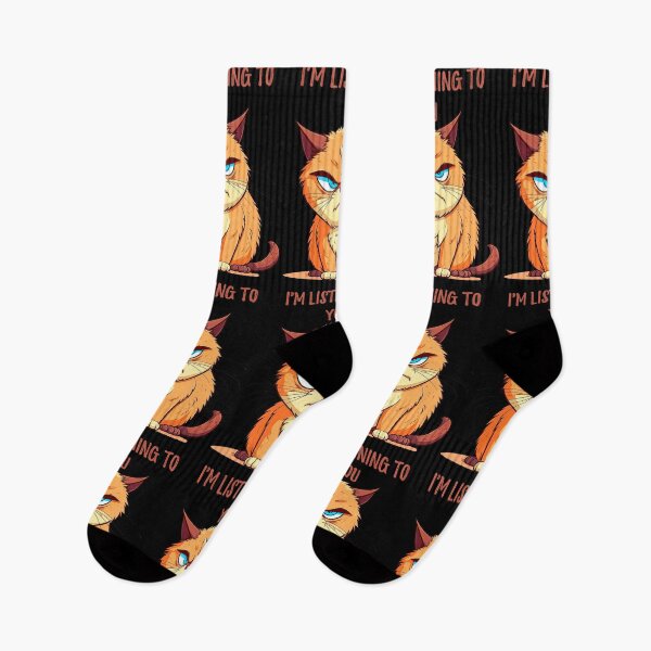 Artikelvorschau, Freche, rothaarige Katze – „Ich höre dir zu“ – Sarkastisches Design entworfen und verkauft von LanaGustavsson.