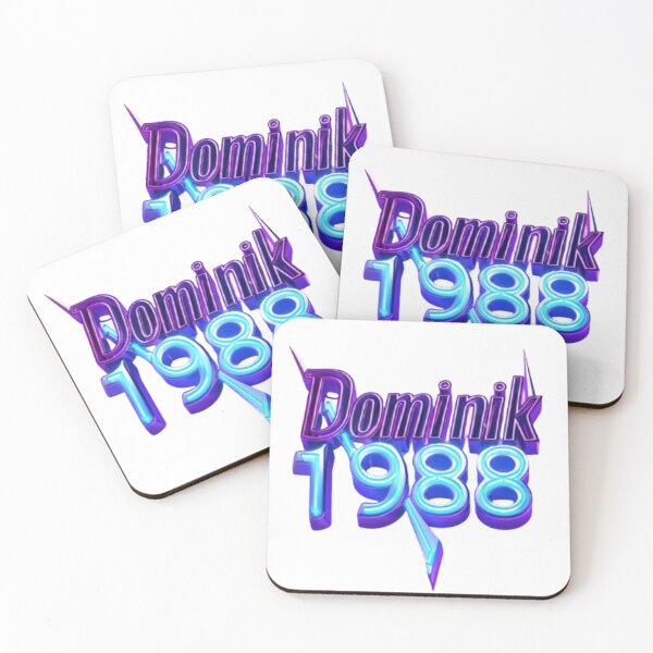 Item preview, Dominik 1988 – Electric Neon Blue designed and sold by AlexLineArt.