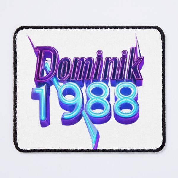 Item preview, Dominik 1988 – Electric Neon Blue designed and sold by AlexLineArt.