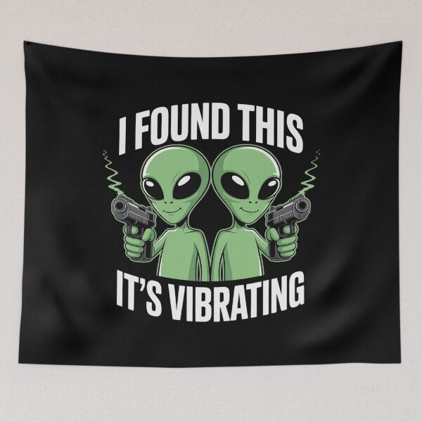 Item preview, Aliens I Found This Its Vibrating Black Cat designed and sold by RayArmstrong.